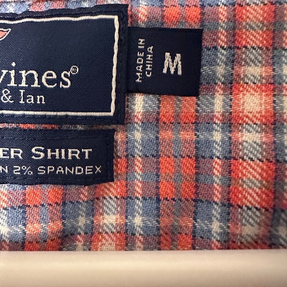 Vineyard Vines Shirt Mens Pink Plaid Slim Fit Tucker Button Down Preppy - Picture 5 of 5